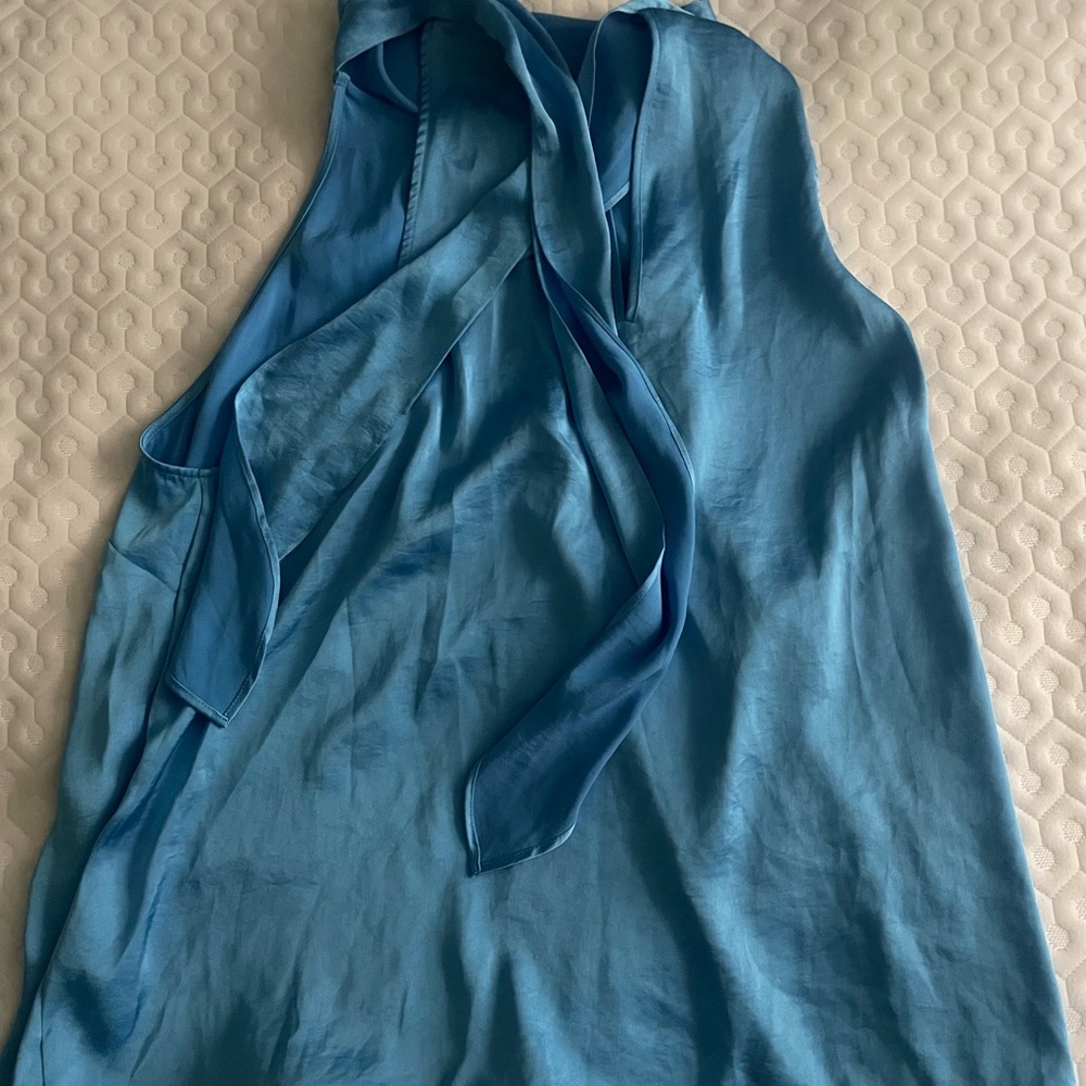 Wilfred Satin Halter Cami in Bright Blue - Picture 3 of 3